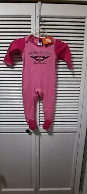 Harley Davidson Girls One-Piece Romper Sleeper Size 24 months NWT
