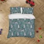 3D Monkey Leaves Pattern Quilt Cover Set Bedding Sets Pillowcases Queen