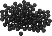 uxcell Fishing Beads Holographic Soft Plastic Fishing Bait Eggs Lure Rigs Accessories, 4 mm Fit for Saltwater Freshwater - Round (500 Pack, Black)