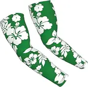 [FSCEV] Hawaii Flower Sun Protection Arm Sleeves Outdoor Essentials Cooling Compression Golf Hiking Cycling