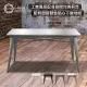 E-home Kev凱夫全金屬工業風桌-140x80cm-四色可選 黑色