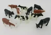 ONE DOZEN 1:64th ERTL COWS/CATTLE *Hereford Angus & Holstein* (12 UNITS) NEW!