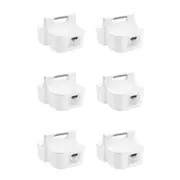 6x Boxsweden 2-Compartment Bathroom Caddy Storage Organiser Lrg 31x24.5cm White