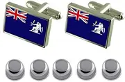 [Select Gifts] Shirt Dress Studs Global Marine Systems Civil England Flag Cufflinks