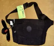 Kipling Fanny Pack Hip Waist Bag Black Unisex