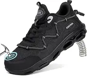 [EXETROL] Steel Toe Sneakers for Men Women Safety Composite Toe Shoes Lightweight Non Slip Work Shoes Indestructible Air Cushion