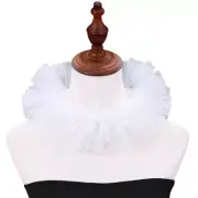 Elegant Mesh Neck Ruff False Collar Shawl for Halloween and Themed Gatherings