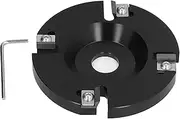 Hoof Trimming Disc, 4 Teeth Hoof Trimming Plate Metal Hoof Trimmer Grinder Disc with 4 Blades for Livestock Cow Horse Goat Cattle Sheep, 4.7in Black