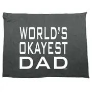 Worlds Okayest Dad - Funny Novelty Soft Sport Microfiber Towel