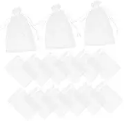 WEKAMOS 100Pcs Organza present Bags with Drawstring Sheer Small Pouches for Weddings Parties and Events Elegant Favor Packaging for Candy Cookies and Any Celebration