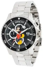 Invicta Disney Mickey Men's 48mm Limited Edition Silver Chronograph Watch 39518