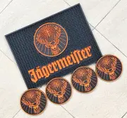 Jagermeister Rubber bar mats drip mat spill mat bar runner & 4pcs beer coasters