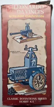 LEONARDO DA VINCI'S STEAM CANNON Vintage Plastic Model Kit New in Box AMT L101