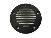 V-Twin 42-1145 Black Grooved Polished Timer Points Cover for Harley Twin Cam
