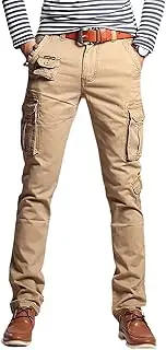 [HanzhuoLG] Men Cargo Overalls Military Tactical Outdoor Pants Work Casual Combat Offroad Army Male Clothing Baggy Big Size Long Trousers For Men's khaki L