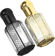 CRILSTYLEO 2pcs Refillable Perfume Roll Bottles Durable Essential Oil Containers Compact Portable Design for Travel