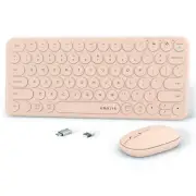 Mini Computer Wireless Keyboard and Mouse Combo Colorful Compact Silent Linea...