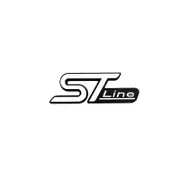 3D Metal ST Line Head Front Grille Car Emblem Badge Chrome Sticker for FORD ST Focus x 2 3 Kuga FIESTA MONDEO Auto Car Styling Black White