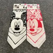 Two Daiso Disney Bandana 20.9”x20.9” Mickey And Minnie Set BRAND NEW WITH TAG