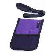 Nurse Pouch Extra Pocket Quick Pick Vet Agecare Bag with Belt Strap FREE Keyring PURPLE