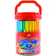 Faber-Castell Connector Pens Markers Assorted Colours Pack 50 Bucket