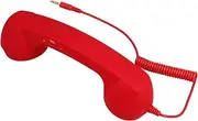 Tofficu Plastic Handset Vintage Microphone 3.5mm Earphone Jack Universal Landline Cell Phone Handset Stylish Retro Design
