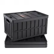VEVOR Collapsible Storage Bins with Lids, 65L 3 Packs, Folding Plastic Stackable Utility Crates with Handles, Large Heavy Duty Containers for Clothes,