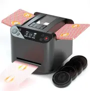 Automatic Card Shuffler and Dealer, 2 in 1 360° Rotating Card Shuffling+Dealing