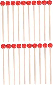 CIMAXIC 20pcs Wooden Drum Sticks Natural Mallets for Percussion Lightweight and Durable Musical Instrument Supplies for Childrens Play and Development