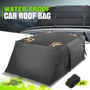 PVC Coated Mesh w/ 4 Adjustable Straps Roof Cargo Bag Waterproof Orange/Black