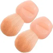 FRCOLOR Ergonomic Handle Mini Makeup Brush Set Soft Nail Dust Brush for Blush Loose Powder Application