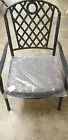 2 x Cast aluminium outdoor dining chair with cushion