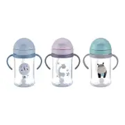 Weighted Straw Sippy Cup 400ml Toddler Drink Bottle Leak-Proof Baby Water Cup Wi