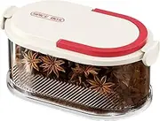 Seasoning Storage Container,Seasoning Box Container Organizer | Dustproof Stackable Leakproof Storage for Home Sugar Grains Kitchen Cooking Pepper Salt