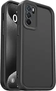 [PanXCase] Case for Oppo A16 / Oppo A16s / Oppo A54s - Mobile Phone Case Silicone Case Soft Thin Lightweight Elegant Design Camera Protection Shockproof Scratch-Resistant Slim Protective Case (Black)