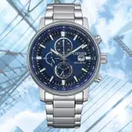 CITIZEN 星辰 CHRONOGRAPH亞洲限定 光動能 碼錶計時腕錶-藍43MM CA0840-87L