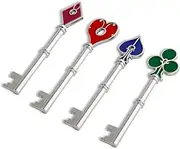 [SONGCHANGJEWELRY] Game Remake Keys Set - 4 pcs RPD keys Collection Set - for Game Fans, Kids Gift, one size, Zinc