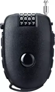 Motorcycle Helmet Lock – 4-Digit Combo Retractable Cable for Bike, Luggage & Ski