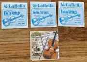 La Bella 630-4/4 Violin String Set, Chrome Steel Flat Wound 4/4 Scale