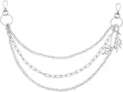 [uxcell] Cross Star Punk Pants Chain for Women and Men, Jeans Chain Trousers Chain Anti-Theft Belt Wallet Chain Waist Chains with Lobster Clasps for Hip Hop Accessories (Silver)