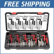 131-Piece Metric Thread Repair Kit with HSS Drill Bits for Efficient Repairs
