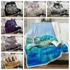 Animals Unicorn Plush Fur Fleece Throw Blanket Single/Double Size Sofa Couch Bed
