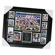 Collingwood FC 2023 PREMIERS 56CM x 46CM Team Poster Wooden Frame MEMORABILIA