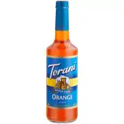Torani Sugar-Free Orange Flavoring / Fruit Syrup 750 mL Glass Bottle 880372411