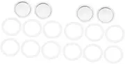 [BRIGHTFUFU] 16pcs Mocha Pot Accessory Silicone Coffee Machine Gasket Seals Fine Mesh Filters for Espresso Making for Home and Use