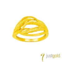 在飛比找誠品線上優惠-【Just Gold 鎮金店】希望 黃金戒指(華麗版)/ 港