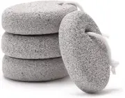 4-Pack Natural Pumice Stone for Feet, Borogo Lava Pedicure Tools Hard Grey