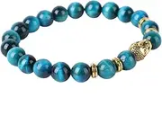 MOBUTOFU Buddha Stretch Bracelet Elastic Rope Bracelet Mens Bracelets Bracelet for Men Beaded Bracelets for Men Bond Bracelets for Couples Charm Bracelets Gemstone Eye Stone