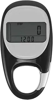 SUPVOX 3D Pedometer for Walking: Accurate Step Counter with Memory, Fitness Tracker with Carabiner - Large Display, Ideal for Men, Women, Kids, and Seniors (Black)