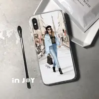 在飛比找PChome24h購物優惠-INJOY mall iPhone XR 巴黎女伶透明 防摔